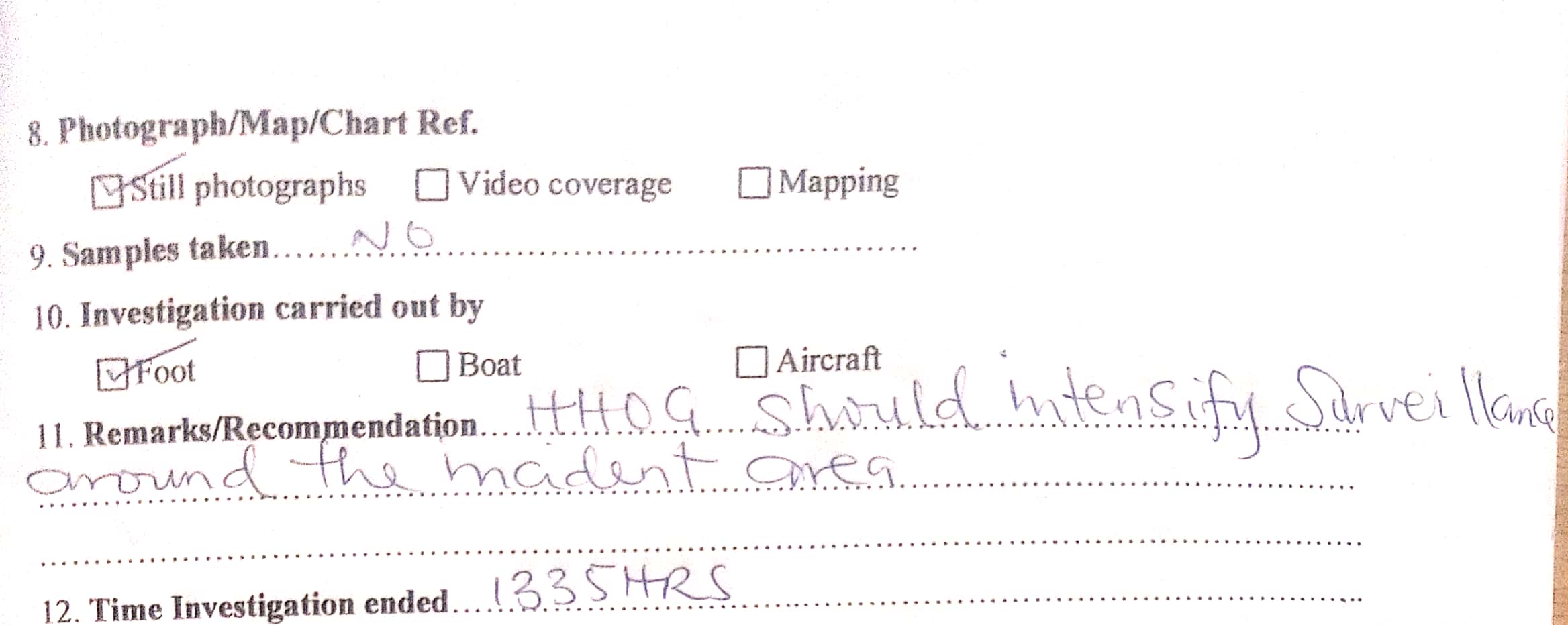 Incident evidence 6